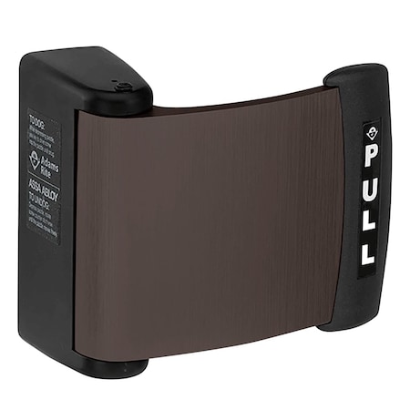 Adams Rite Curved Deadlatch Paddle, for 1-3/4-in Thick Doors, Black Anodized Aluminum Finish, Pull to Right, Ex 4591-03-00-335